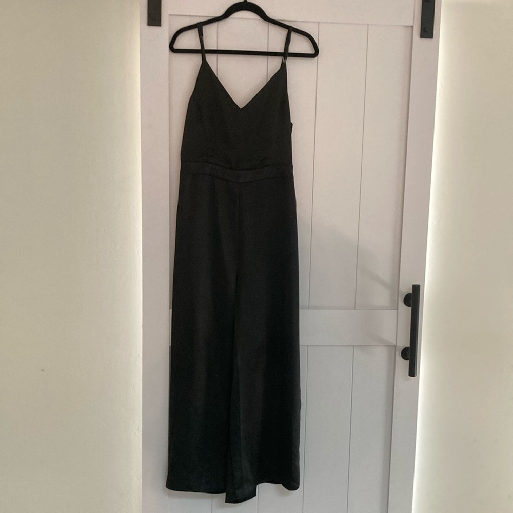 Lumiere Silky Wide Leg Romper, Large